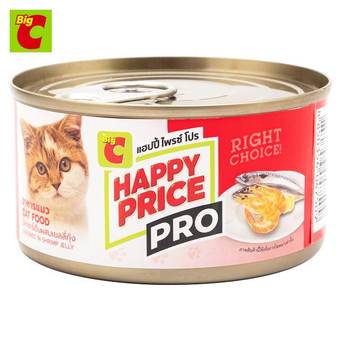 Big C Happy Price อาหารแมวเปียก ปลาซาร์ดีนเยลลี่กุ้ง
