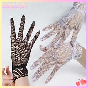 [KUNLIAN] ถุงมือลูกไม้สำหรับเจ้าสาวงานเลี้ยงตอนเย็นงานแต่งงานงานพรอมขับรถสุดเซ็กซี่