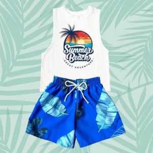 avclothing kids SUMMER TERNO SANDO AND DINO SHARK TASLAN SHORT swimming shorts
