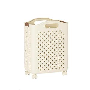 Giỏ đựng đồ giặt di động với công suất rộng rãi và bánh xe vật liệu PP chắc chắn phù hợp hoàn toàn với nội thất hiện đại