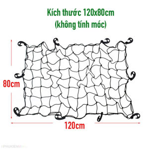 Lưới bạt cố định hàng hóa ô tô 120 x 80 cm cho xe bán tải an toàn và chắc chắn.