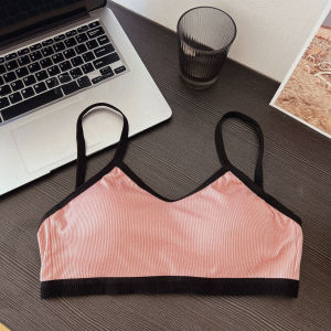 New womens underwear anti glare suspender vest buckle chest pad without steel ring bra sports underwear