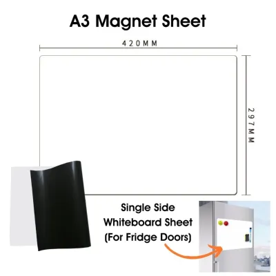 Fridge Magnetic Whiteboard Sheet (Various Sizes)