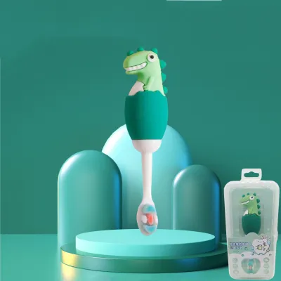 Kids Toothbrush with Case Soft Eco-Friendly Cute Baby Little Dinosaur Teeth Care Ten Thousand Hairs 0-5years Old MY384