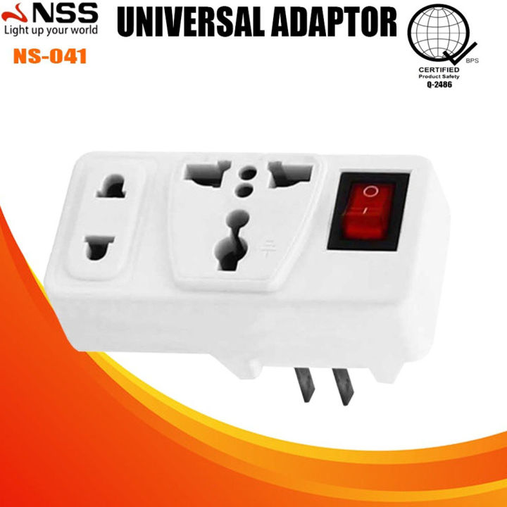 NSS NS-041 Universal Round Pin Adaptor With ON/OFF Switch Travel ...