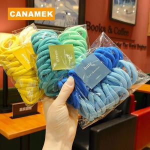 【CANAMEK】 50pcs Set Elastic Hair Bands Girls Hair Accessories Colorful Nylon Headband Kids Scrunchie Gift
