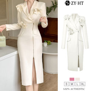 ZYHT EraVogue Váy nữ Váy hồng Bộ đồ trắng Váy công sở Váy cao cấp Áo khoác vest áo choàng vest váy Pháp 50799