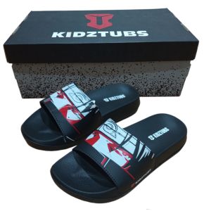 KIDZTUBS Sandal Anak Laki Laki Karet Slipper Slide Selop Slipon Jepit Karakter Warna Hitam Usia 6-10 Tahun 1433102324