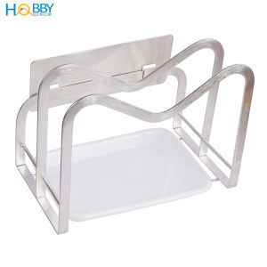 Kệ để thớt nắp vung 2 ngăn dán tường inox 304 Hobby Home Decor TT08