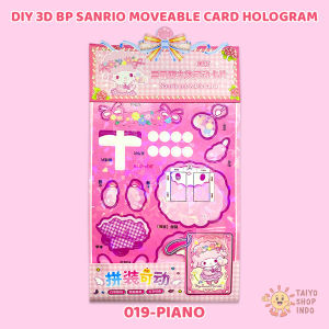 TAIYO DIY 3D BP Sanrio Moveable Card Hologram Kartu Tempel Timbul Susun Karakter Kartun