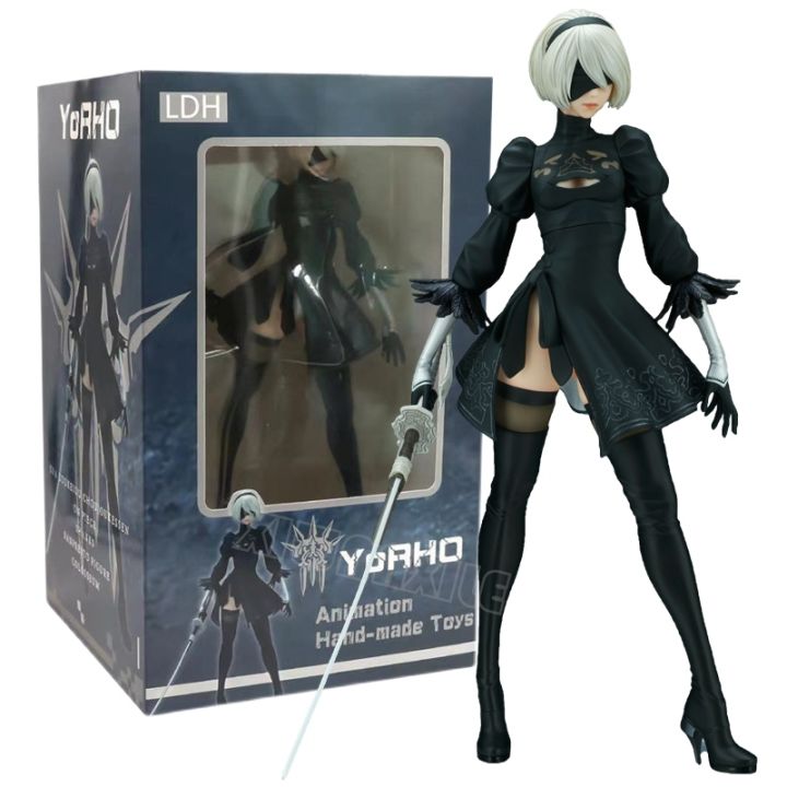 28ซม. NieR:Automata 2B หุ่นสาวอะนิเมะ YoRHa No.2 Type B ตุ๊กตาขยับแขนขา ...