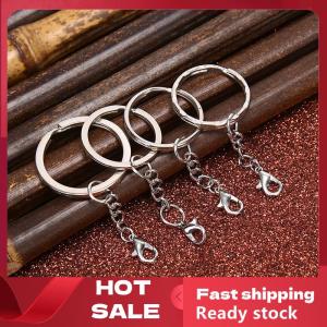 🚚【Local Express Delivery】🚚 10Pcs Set Polished Silver Keyring Split Ring Short Keyring DIY Making Keychains