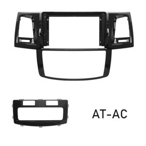 2Din Car DVD Frame Audio Fitting Adaptor Kits Facia Panel 9" for Toyota Hilux Fortuner 2009-2015 Double Radio Player