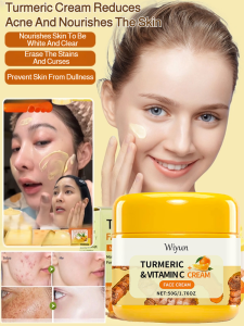 Turmeric Vitamin C Face Cream Daily Moisturizing Cream for Brightening and Hydration Gentle Nourishing Facial Skincare Radiance Boosting Face Moisturizer Nourishing Skincare Cream