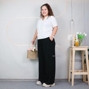 กางเกงสาวอวบ ใส่แล้วพริ้วไหว มีสไตล์ จะไซส์ไหนก็ใส่สวย พรางหุ่นได้ดี เนื้อผ้าร่อง ผ้าไม่หนา cb922#