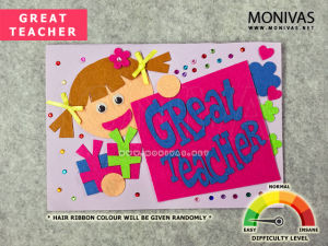Great Teacher Greeting Card Crafting DIY Handmade Teachers Day Gift