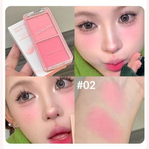 KUESICR Two-color Blush Sensual Party Color Dream Butterfly Clothes Two-color Blush Enhances Complexion Rouge Delicate And Smooth Blush