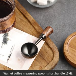 Bincoo Coffee Bean Spoon Walnut Handle Coffee Powder Tablet 304 Stainless Steel Coffee Spoon Long Short Handle