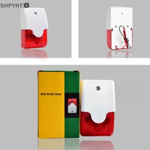 SHPYHT✨ Strobe Siren Alarm 103 DB Horn 12V 24V 220V Wiring Flashing Alarm Outdoor Alarm Lights Strobe Light Siren Alarm