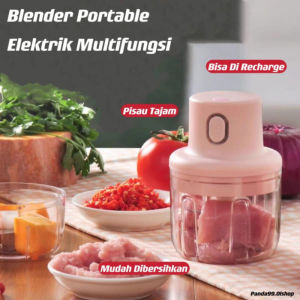 BLENDER PORTABLE MINI USB Chopper Elektrik Tanpa Kabel Pencincang Makanan
