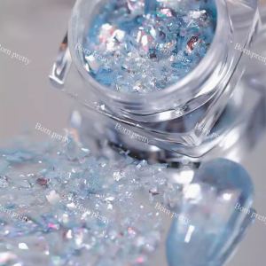 Nail Art Fantasy Aurora Ice Flake Opal Powder Ultra-thin polarized magic nail velvet powder美甲梦幻云锦粉极光冰泊片欧泊粉