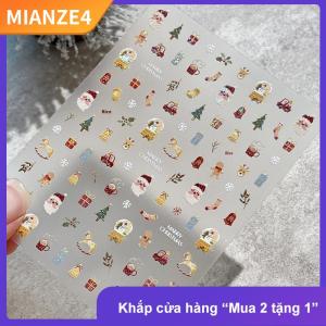 [COD] MIANZE4 Dễ thương giáng sinh người tuyết cây giáng sinh Santa Claus dán móng tay Kawaii nghệ thuật dán tự làm năm mới Phụ Kiện Làm móng đề can