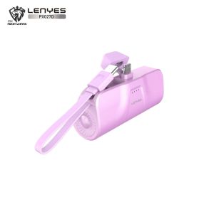 PX027D - Powerbank LENYES PX-027 D 5000mAh Mini Powerbank Fast Charging 20W 2 Conector Options Lightning Type C