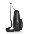 WIWU Fingerprint Unlock Anti-Theft Crossbody Bag Men for Travel PVC Leather Purse Waterproof Large Sling Bag for Men Multi-pocket Black. 