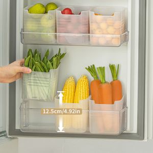 2PCS Refrigerator Side Door Storage Box Food Food Vegetable Fruit Classification Fresh-keeping Box Sundries Box Ginger Garlic Storage Box