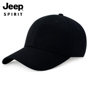 JEEP SPIRIT หมวกบังแดดของผู้ชายหมวกลิ้นเป็ดสำหรับทั้งหญิงและชายหมวกเบสบอลสีดำลำลองกลางแจ้ง