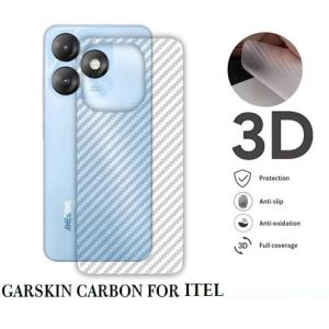 STIKER SKIN CARBON ITEL RS4 / ITEL A80 / ITEL P65 / ITEL VISION 1 / VISION 1 PLUS / VISION 5 / VISION 3 - Back Skin Carbon 3D Garskin Anti Gores Belakang Hp Anti Jamur