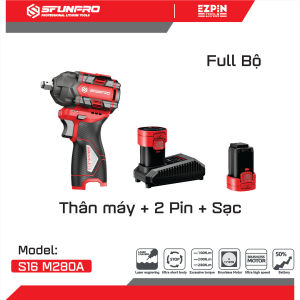 [S16 M280A] Máy Mở Ốc Bulong 280Nm SFRUNPRO Động Cơ Brushless 3 Cấp Chỉnh Lực Chính hãng