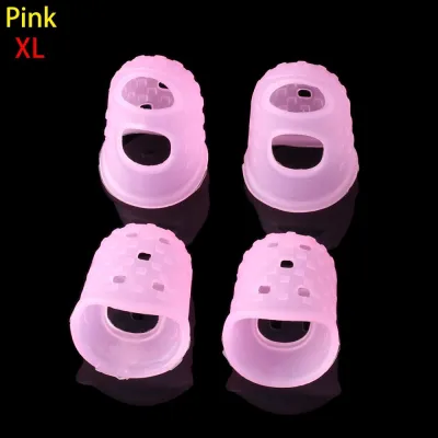 【COD&Fast Delivery】 4pcs/set XS/S/M/L/XL Antipain Silicone Fingerstall For Ukulele Finger Guards Guitars Press Accessories Guitar Fingertip Protection