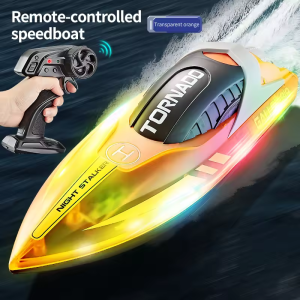 HJ819 RC Boat 2.4Ghz 15km/h High-Speed Remote Control Boat Racing Ship Water Speed Boat Children Model Toy
