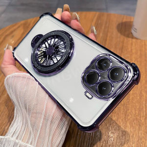 Phone Case For Vivo X200 5G Vivo X200 Pro Mini X200S X200 X300 FE Ultra 5G Rotating Gyroscope Bracket Phone Casing Silicone Four Corner Shockproof Phone Casing Back Cover