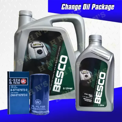 BESCO Duramax Genuine Isuzu Engine Oil 10W-30 Oil Change Package for Isuzu Alterra 3.0 / D-Max 3.0 Diesel Turbo ( 2008 - 2012 )