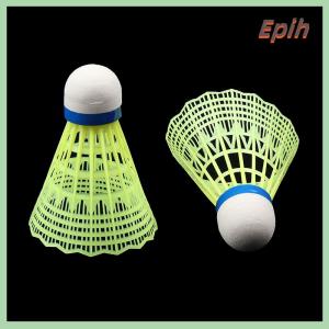 [Epih] ลูกขนไก่ขนนกห่านไฟ LED หัวแบดมินตันไฟ LED สีสันสดใส1ชิ้นลูกบอลฝึกความบันเทิงกลางแจ้งเล่นกีฬา