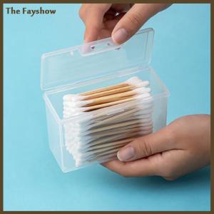 [The Fayshow] Portable Travel Box Cotton Swab Holder Case Detal Floss Jewelry Organizer Container Dust-proof Jewelry Accessories Box
