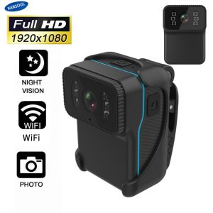 WIFI Body Camera Video Recorder Wearable Body Cam with Night VisionBody Worn Camera with Audio and Video RecordingLaw Enforcement Security Guard 64G Card Included