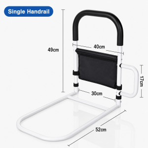 Bedside Handrail Scalable Bed Rail Anti-Fall Safety Handrail Bed Guard Storage Pouch Elderly Pregnant Patients Disabled