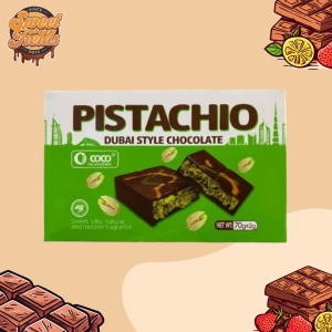 Coco Premium Pistachio Chocolate Bar 70g - Dubai Style Single Pack