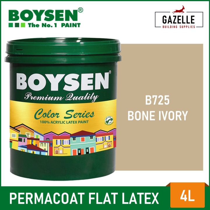 Boysen Color Series Permacoat Flat Latex Bone Ivory B725 Acrylic Latex