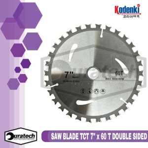 Kodenki Mata Gerinda Saw Blade 4” x 40T Double Sided Double Mata - Mata Gerinda Tangan 4” Dan Mata Circular Saw Blade 7” x 60T Double Sided Bulat Bundar - Mata Mesin Circular Saw Circle Sirkel 7” Untuk Kayu Pvc Plastik Paralon Multicutter Blade Dua Arah