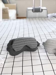 Travel Pillow Goggle Eye  Comfortable 2 in 1 Travel Pillow with Eye  Bantal Leher Travel
