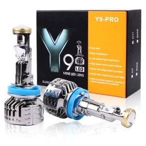 2PCS Y9 Pro Mini Projector H4 Lampu Led Mobil H11 50 Watt Lampu Led Y7d H4 Original Fog Lamp