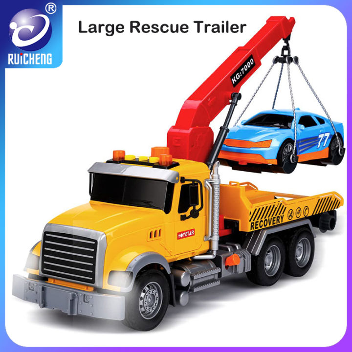 RUICHENG Tow Truck Toys Big Crane Engineering Vehicle Fire Rescue