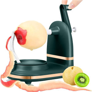 LUOWAN Easy Hand Crank Apple Peeler Potato Peeler Kitchen Fruit Peeling Tool(Deep Green)