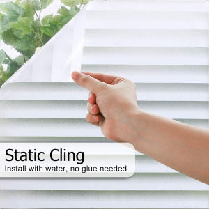 Window Privacy Film Frosted Glass Film for Bathroom Non Adhesive Static Cling Removable Window Sticker for Home Office