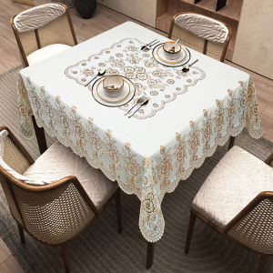 Taplak Meja Anti Air Dan Minyak Alas Meja Makan MOTIF Table Cloth PEVA Ukuran 140×140cm Taplak Meja Anti Minyak Anti Air