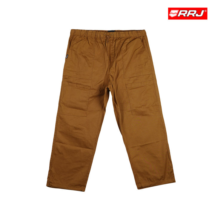 RRJ Men's Basic Non-Denim Cargo Pants Regular Fitting Mid-rise Rinse Wash  Fabric Trendy Fashion Casual Cargo Pants for Men 162454 (Brown) Lazada PH - Main Image
